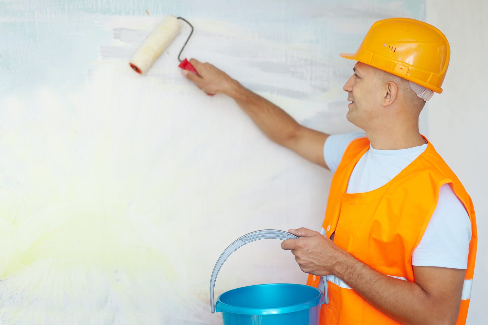 house painters with paint roller